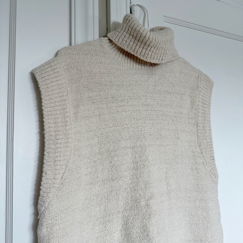 COS Textured Roll Neck Sweater Vest - Picture 5 of 11
